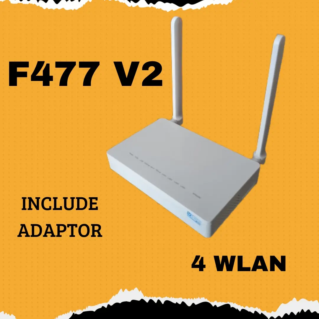 Modem F477V2 ONT EPON dengan ADAPTOR Garansi 3 Hari Antena Sinyal