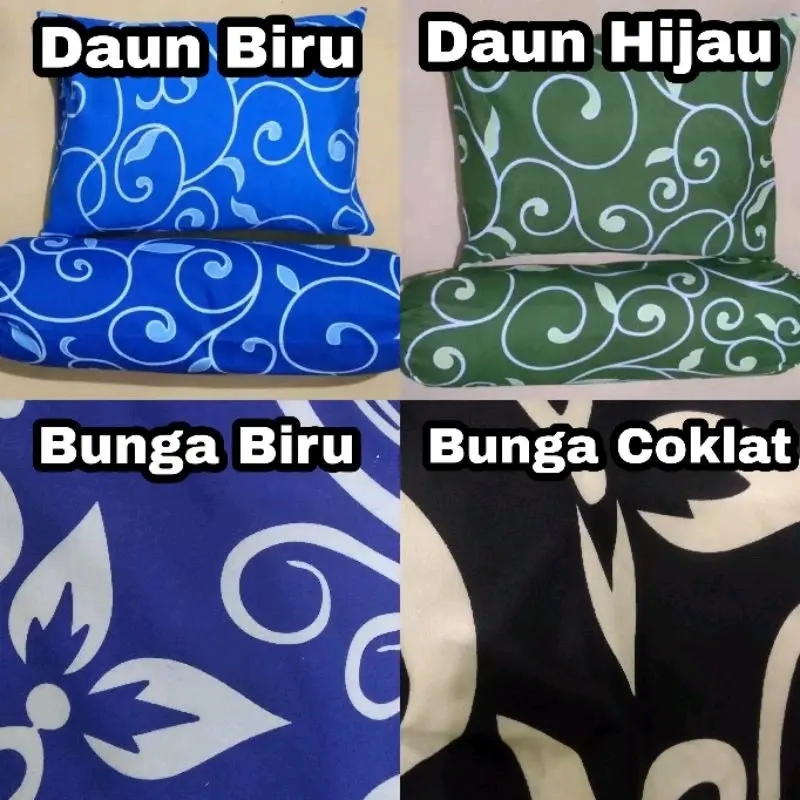 sarung guling/kurung guling besar aneka motif 3