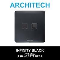 Gambar ARCHITECH INFINITY BLACK A63-2E02 Stop Kontak/JACK Data Cat6 -BLACK dari ARCHITECH INDONESIA Kota Administrasi Jakarta Utara 1 Tokopedia