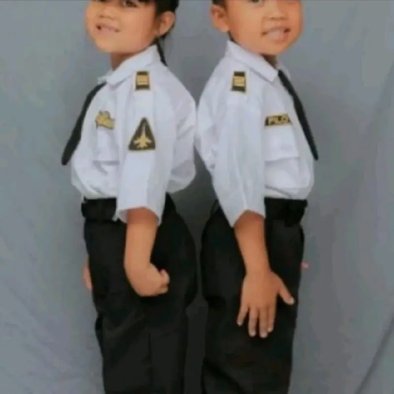 Baju Seragam Pilot Anak Sekolah TK/PAUD Laki-laki/Perempuan Terbaru - Fashion 4