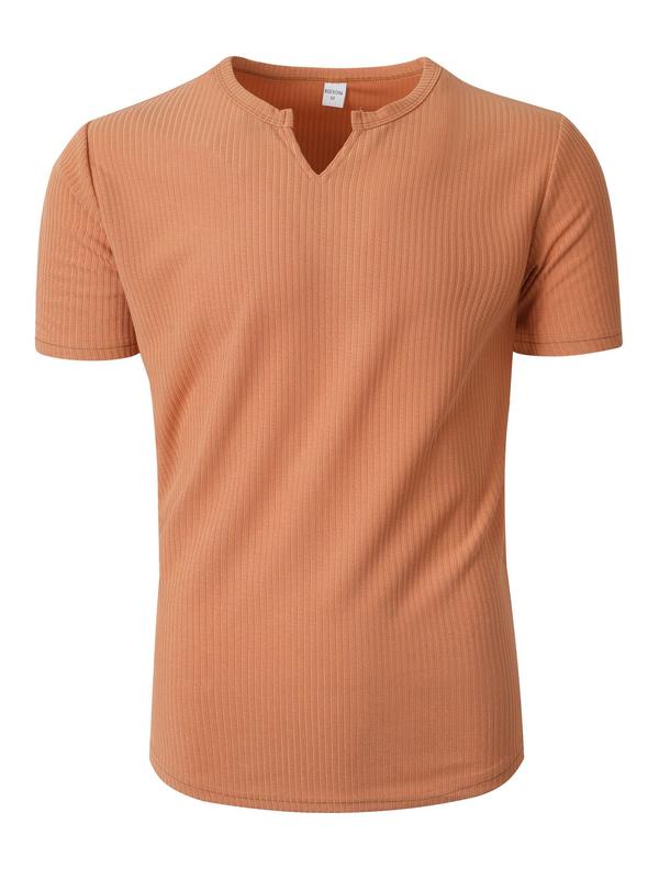 Men's Vertical Striped V-Neck T-Shirt Pocket Solid Color Casual Fashion Teen, Quick Dry, Breathable and Wearable on Hot Days, Solid Color T-Shirt Sophisticated and Simple 5
