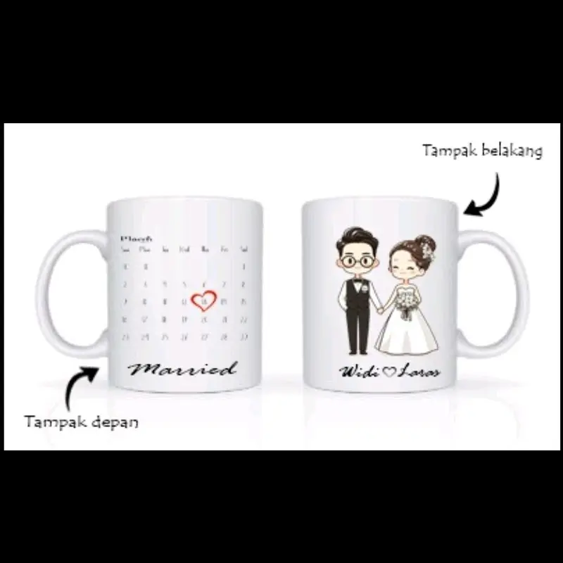 CETAK MUG SUVENIR PERNIKAHAN/KADO MUG PERNIKAHAN/ 0