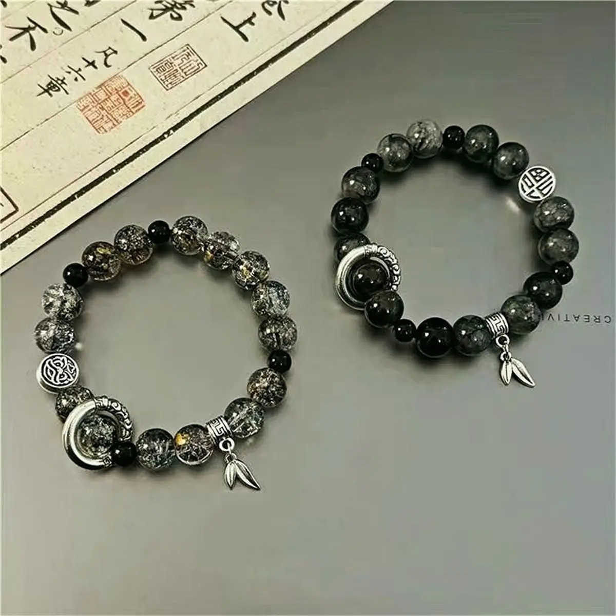 Popular beaded bracelets, couple bracelets, high-value men's super cool new niche, high-end, new Chinese ethnic style