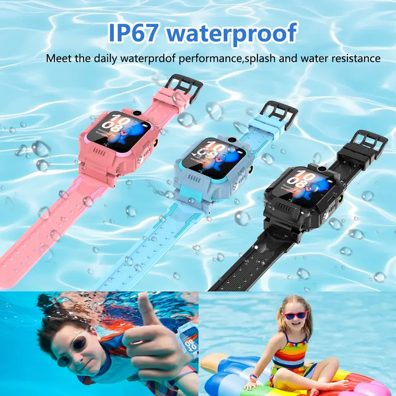 【Hancdon】 Smart Watch Air Jam tangan anak telepon - anak Gps Digital Smartwatch anak Waterproof Kids Smart Watch/Bonus Cashback/4G/jam tangan smartwatch Layar Monitor Ponsel Kalkulator jam  tangan Fashion 8