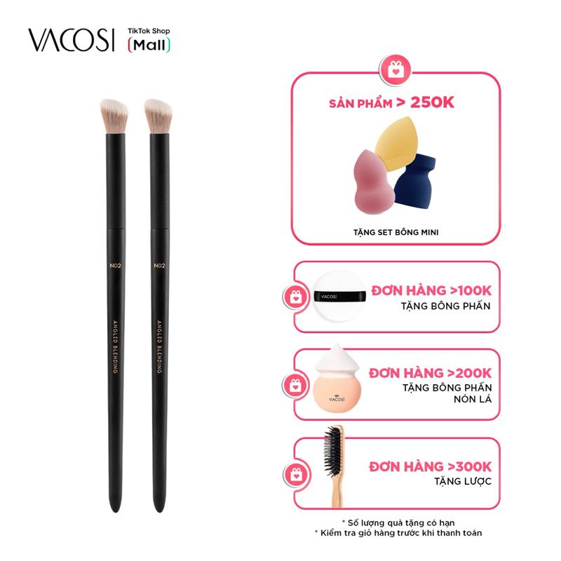 Cọ khối mũi đầu dẹp và đầu tròn giúp định hình và tạo khối cho mũi VACOSI ANGLED BRUSH COSMETIC - N01, N02-Y24 bộ  cọ Trang Điểm Nữ Mỹ Phẩm