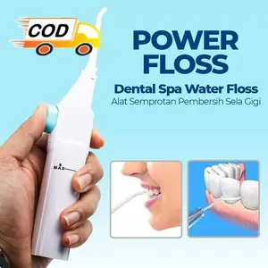 Alat Pembersih Sela Gigi Power Floss Dental Water Jet Semprotan Sisa Makanan Efektif Anti Plak Bakteri