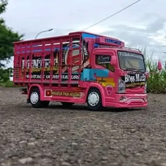 Promo terbaru mainan truk oleng kayu full lampu terpal