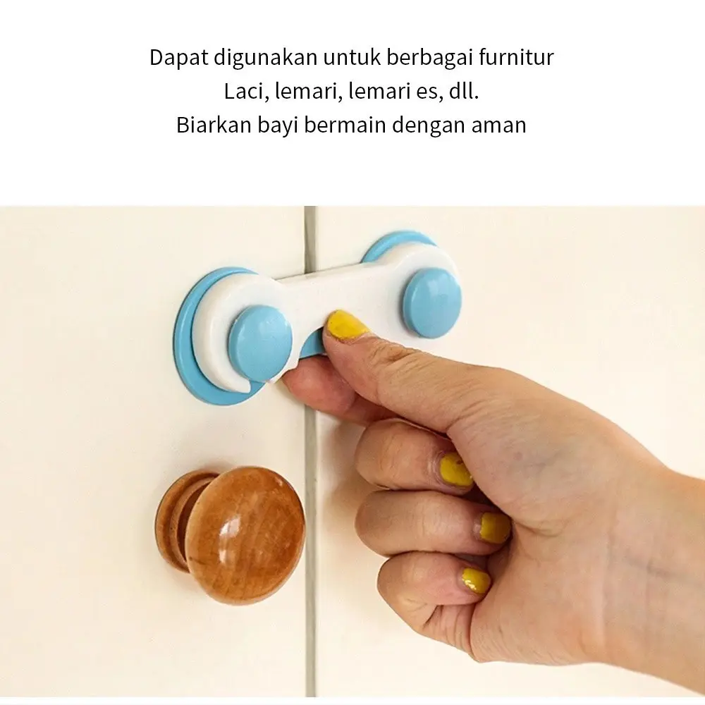 Safe Lock Kunci Pengaman Pintu Lemari & Laci Kulkas Pelindung Bayi Multifungsi Mudah Digunakan Pengunci Furniture Penahan Kulkas Anak-Anak