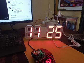 Product Review of Jam Dinding Digital LED 3D Modern/ Jam Dinding Digital / Jam Dinding LED / Jam Dinding Estetik / Jam Meja Led Digital + SUHU / Jam Meja Led from O**t E** S**n ** 1