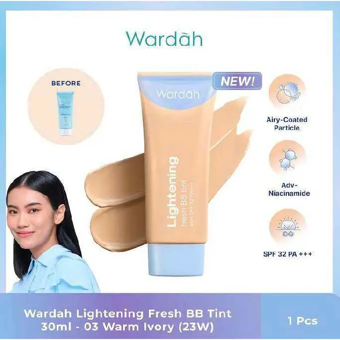 Wardah Lightening Fresh BB Tint 15ml - Wardah Lightening BB Cream 4 Warna BPOM Wajah Foundation 6