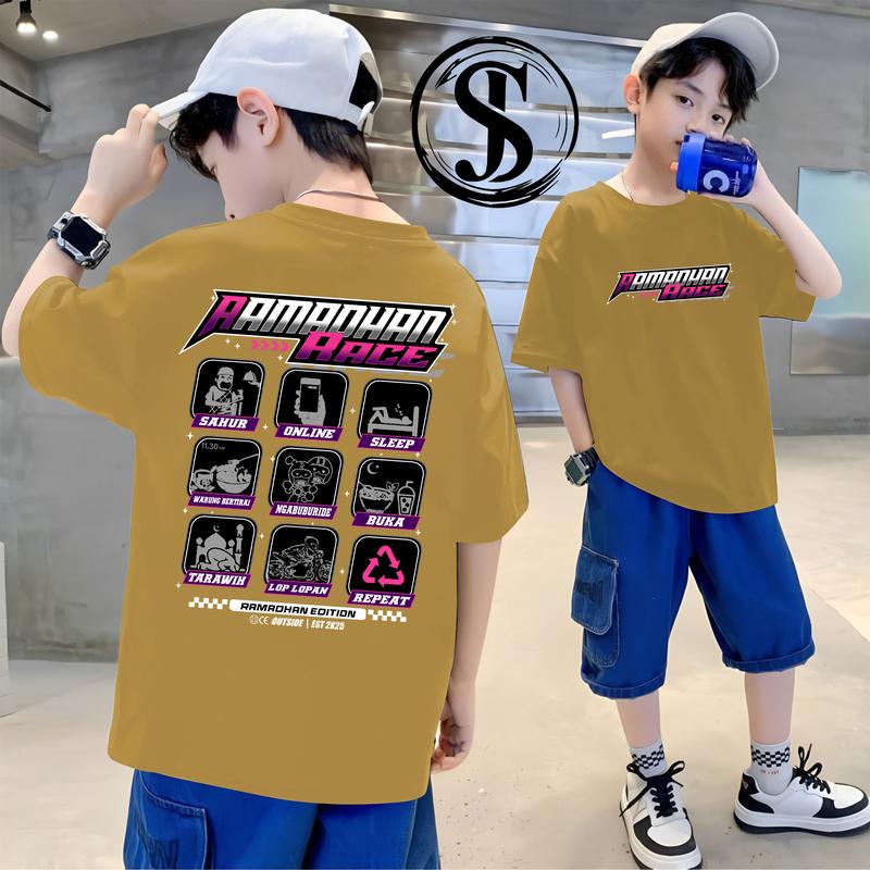 BAJU ANAK LAKI LAKI SIZE M,L,XL,XXL ATASAN ANAK PAKAIAN ANAK DISTRO KAOS ANAK PREMIUM BAJU ANAK ANAK TERLARIS ATASAN ANAK USIA 3-15 TAHUN RAMADHAN RACE VOL 1 STORE JUNIOR 2