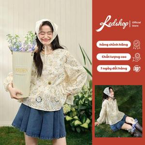 Áo Babydoll Thêu Hoa Nổi 308006 2 Lớp Chất Ren Phong Cách Hàn Quốc Cho Cô Nàng Yêu Thích Phong Cách Hàn Quốc