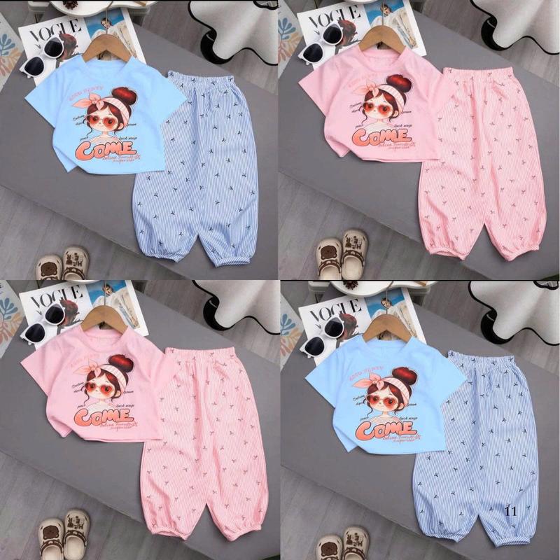 Set bộ đồ trẻ em, bộ áo cộc quần dài dành cho bé gái từ 14-44kg mẫu COME chất liệu dẹp mẫu mới- SHOP TUẤN VŨ