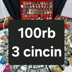 Cincin Akik 100rb 3pcs Bebas Pilih COD - Harga Terjangkau