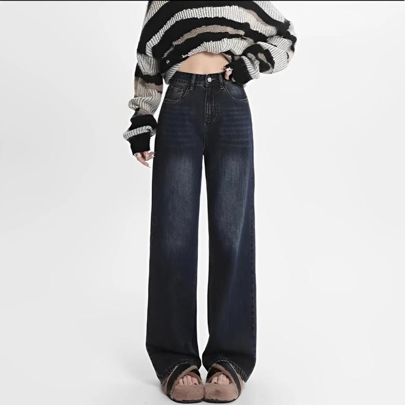 (unisex) gombrong jeans remaja cowok cewek skena korean style Celana Panjang Boyfriend Loose 4