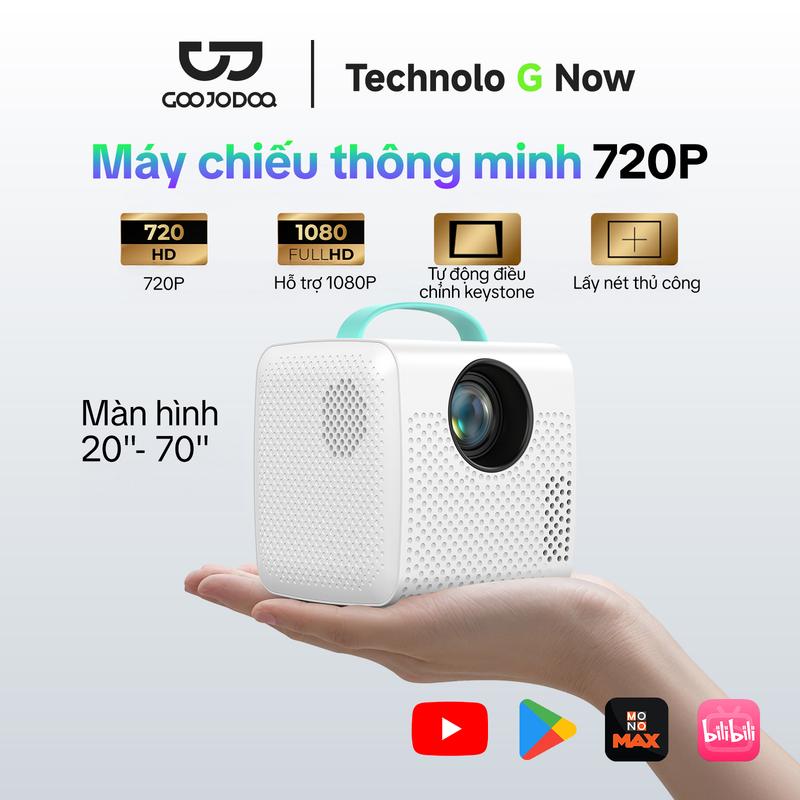 Máy chiếu thông minh 720P, màn hình 20"-70", Android 11.0 giải trí vô tận, 2, 4G + 5G WiFi băng tần kép, kích thước di động nhỏ