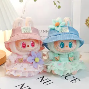 (only clothes) For Labubu v2 sitting  Doll labubu Clothes Dress Doll Clothes Color Match Hoodies Dolls Accessories Cute Decoration#468306LS