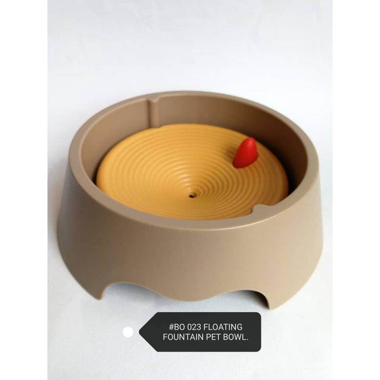 BO-023 Pet Cat Dog Float Dish Bowl Waterer Drinker Dispenser Bekas Air Minuman Terapung Kucing