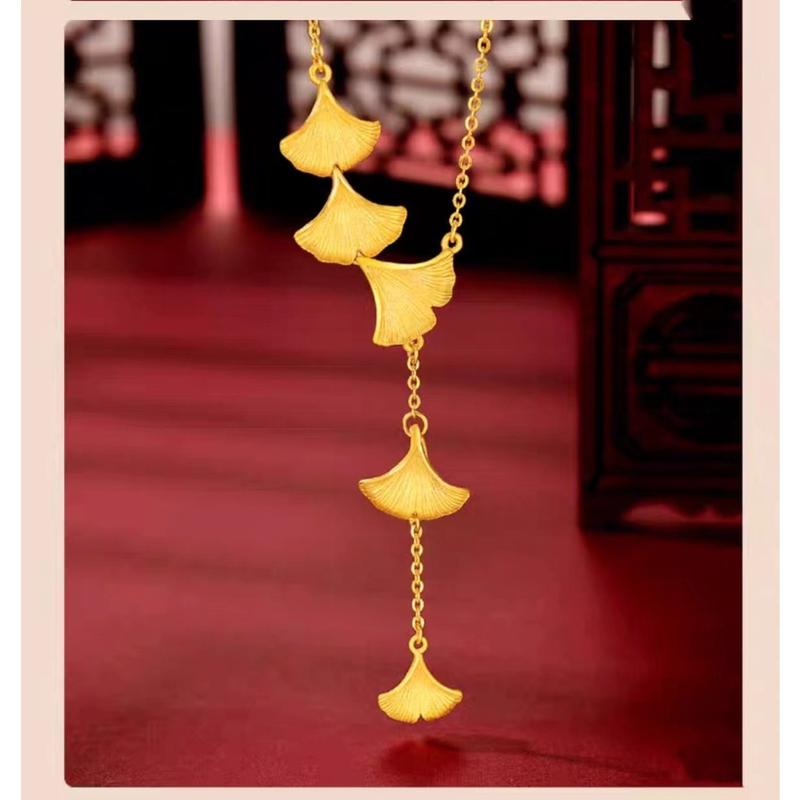 Product Introduction of SS24 Brass Gilding Necklace Bracelet Ring Women's Set 19
