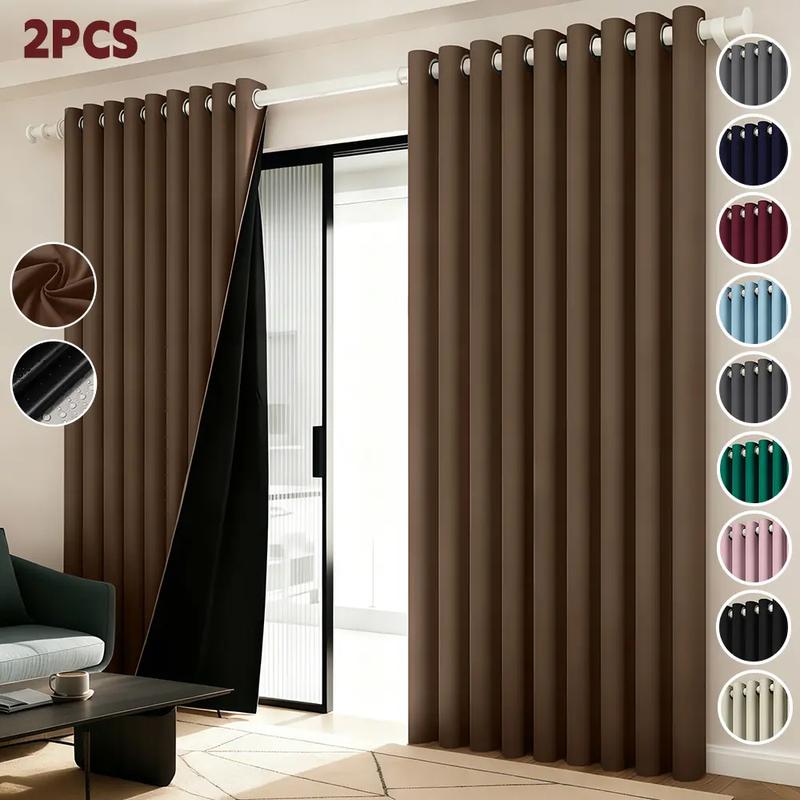 2Pzs Cortinas Blackout 100% Bloqueo de Luz para Habitación, Para Ventana 214x160cm/280x230cm,marco decorativo, aislamiento térmico, reducción de ruido y tejido impermeable ,diseño moderno,Ideales para dormitorios y salas de estar.Disponible en varios colores y tamaños. - Foto 10