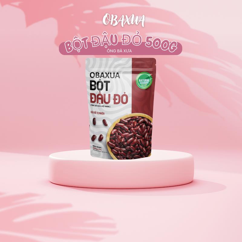  Bột Đậu Đỏ Luxury Obaxua Túi 500Gr- Mặt nạ bột đắp mặt dưỡng da mặt và body 