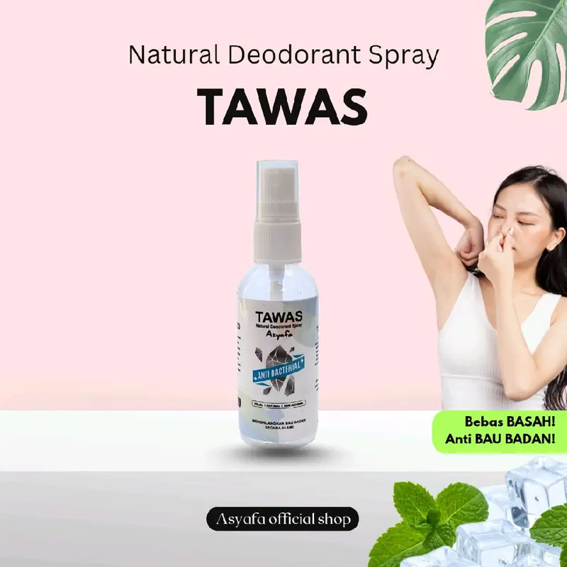 PAKET ISI 6 Tawas Deodorant Spray Asyafa 60ml 2