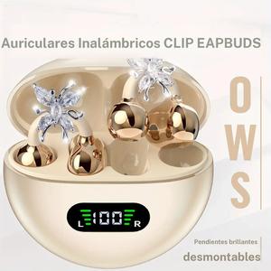 Nuevos Auriculares Abiertos Inalámbricos Senyang, Aretes de Mariposa Clip-On compatibles con Bluetooth, Sonido Estéreo, Deportes al Aire Libre Viaje Moda Regalo