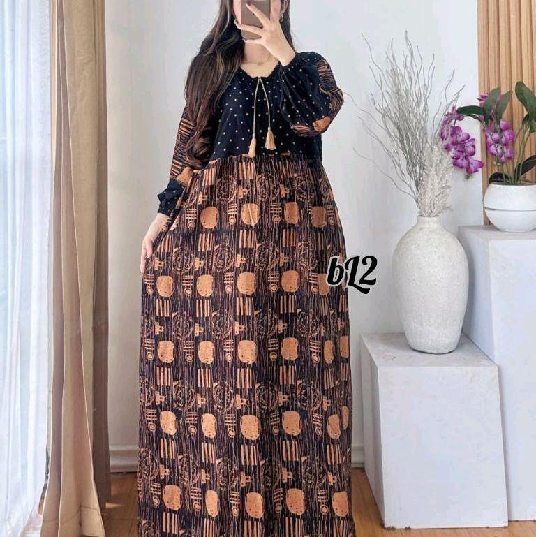 GAMIS MOTIF TERBARU BAHAN RAYON TEBAL-GAMIS NYAMAN-GAMIS WANITA Formal 4
