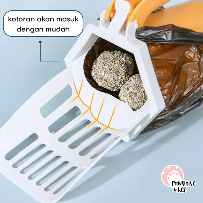 Sekop Litter Box Kucing Serokan Pasir Poop Pet Cat Scoop Bonus Dispenser Kantong Plastik/ Kantong Kantong Kotoran/Sekop Litter Box Kucing Serokan Pasir Poop Pet Cat Scoop Bonus Dispenser Kantong Plastik 5