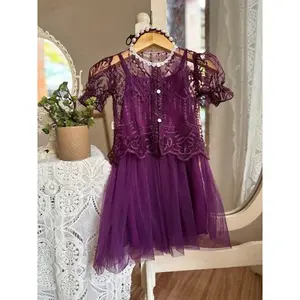 Andini Dress / dress anak perempuan brukat tile terbaru 2025