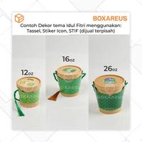 Gambar Cup Paper Bowl Sleeve Kemasan Soup Eskrim Cookies | Sleeve Cup - 12OZ, White, Green dari Box Are Us Kota Bandung 4 Tokopedia