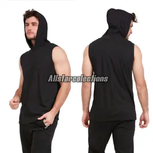 Kaos singlet hoodie Cowok / singlet kupluk olahraga pria