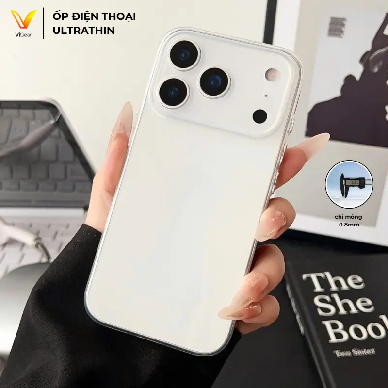 Ốp Lưng Điện Thoại ULTRATHIN ViGear Mềm Dẻo Siêu Mỏng 0.8mm Dành Cho iPhone Siêu Ôm Sát Máy