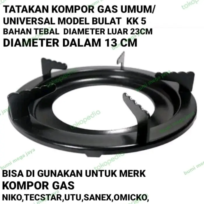 tatakan bulat umum untuk kompor gas berbagai merek niko tecstar gmc omicko utu sanex dll