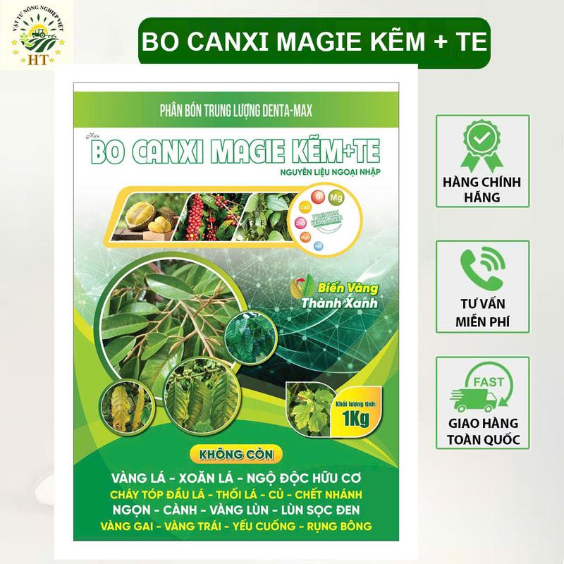  Phân Bón Lá Siêu Vi Lượng Bo Canxi Magie Kẽm +TE nguyên liệu nhập khẩu cao cấp gói 1kg HT11 VatTuNongNghiepViet 