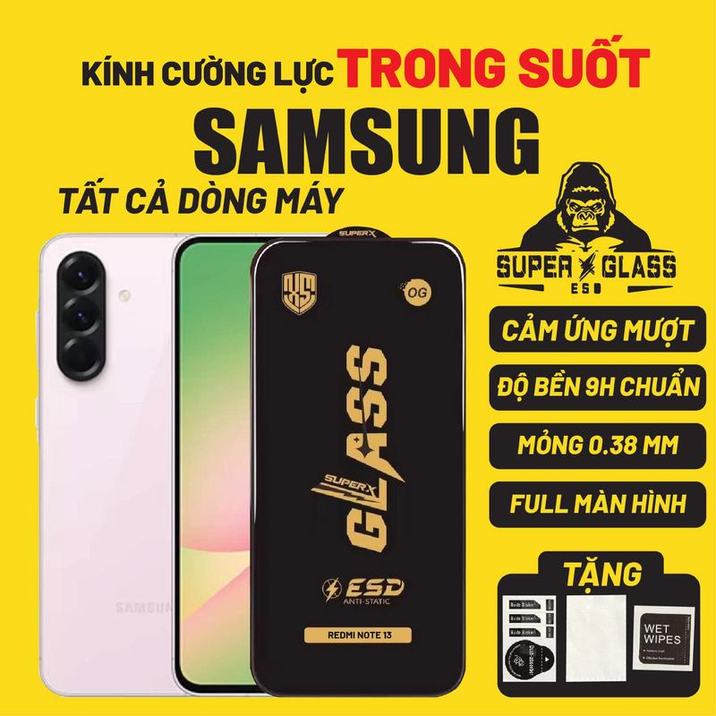  Kính cường lực KingKong cho Samsung A12 A13 A14 A15 A16 A20 A23 A24 A25 A26 A30 A31 A32 A33 A34 A35 A36 A50 A51 A52 A52s A54 A55 A56 A70 A71 A72 A73 A03 A04e A04 A05 A05s A06 M34 M54 M51 M62 S20 FE S21 FE S23 FE S24 FE 