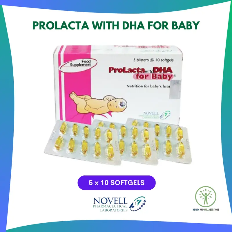 PROLACTA WITH DHA FOR BABY 50 SOFTGELS 5 BLISTER x 10 SOFTGELS OMEGA 3 BAYI 1