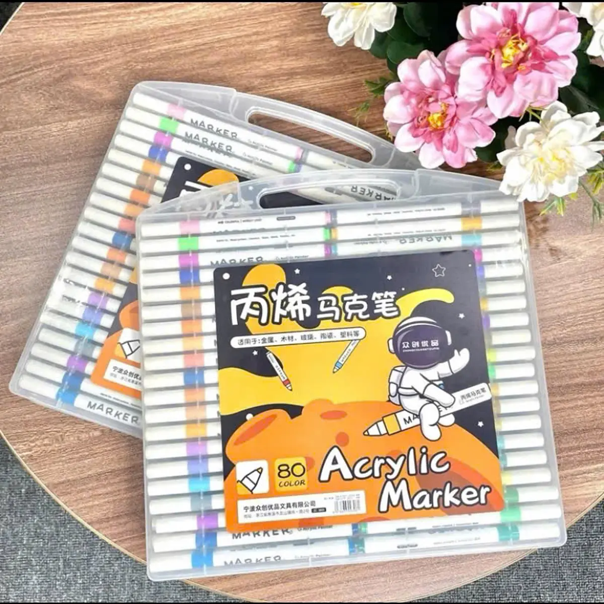 Hộp 80 Bút Màu Acrylic Marker Cao Cấp Màu Vẽ Sơn Chống Nước Vẽ Trên Mọi Chất Liệu Bề Mặt