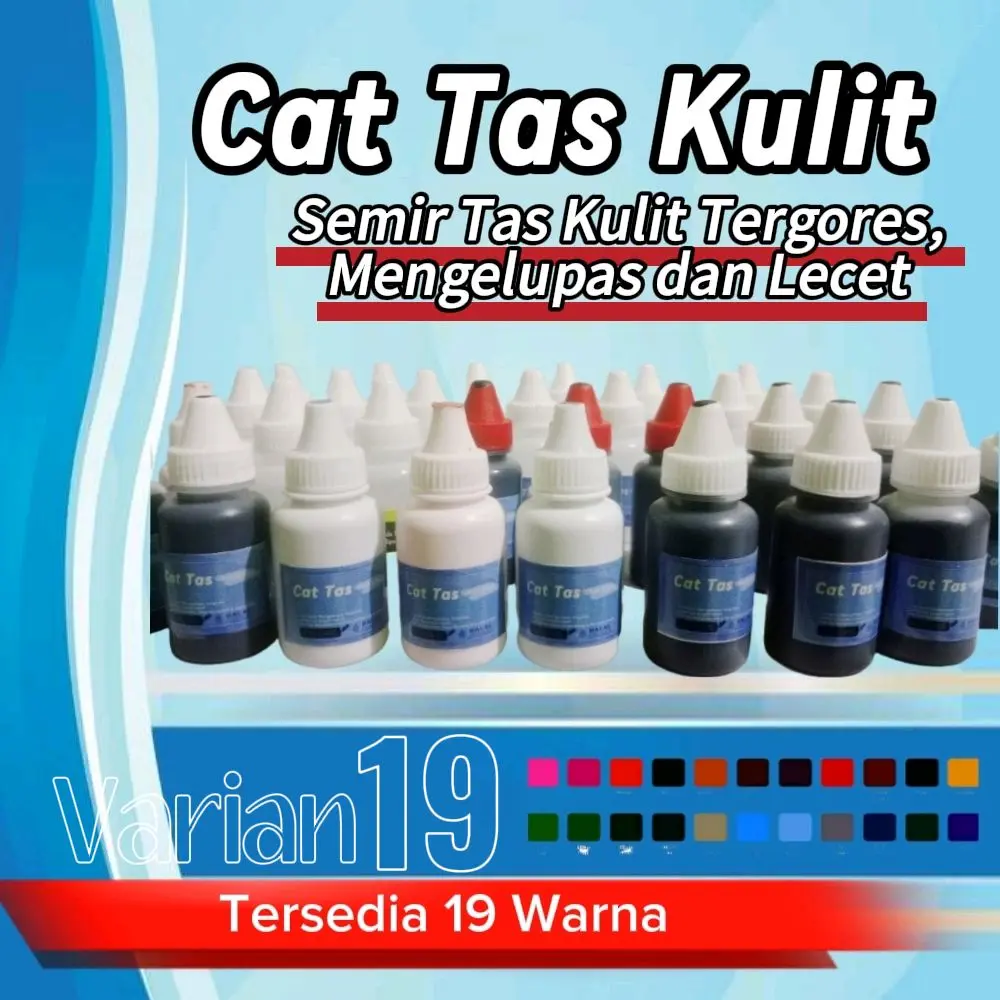 Cat Tas Kulit - Lecet Mengelupas Tergores Poles Cat 30ml - Tersedia 19 Warna