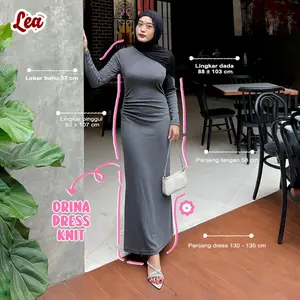 ORINA DRESS WANITA - KNIT DRESS KERUT PINGGUL / LEA STORE