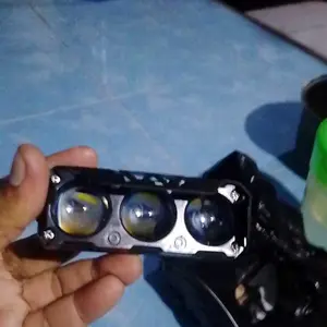 Lampu Spot Tiga Mata Motor /LAMPU TEMBAK MINI 3 Mata/LAMPU TEMBAK LASER/SUPER BRIGHT HI LOW 35 WATT LAMPU TEMBAK MOTOR MOBIL/FOGLAMP 3 MATA/Super Terang Full Aluminium Putih Kuning/TANPA KIPAS/Full Alumunium Premium /Harga Honda