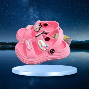 Sandal slop anak perempuan Sandal fashion tali belakang Labubu sandal fashion anak kaki 20-29 sendal sepatu anak wanita 1,5-6 tahun Empuk Prewalker Ungu