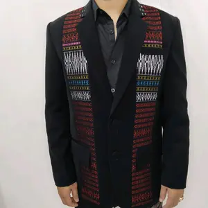 KODE(21)HITAM PEKAT JAS ULOS PREMIUM(jas+celana+dasi+caver jas+hanger jas) Formal Pria Setelan