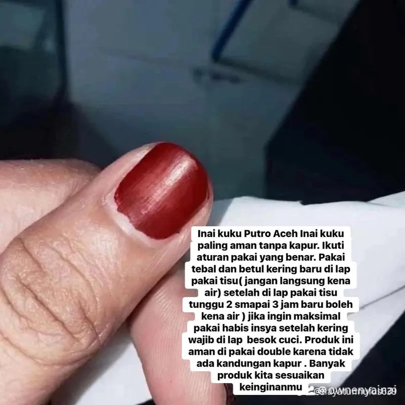 Inai Kuku Putro Aceh 5 mlPakai yang tebal jangan irit ingat harga murah jangan irit 1