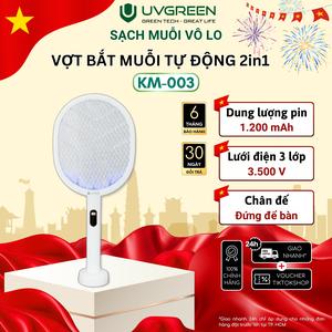 Vợt Bắt Muỗi Tự Động 2in1 UVGREEN KM-00X - Vợt Thu Hút Đập Muỗi Sạc Điện Loại Tốt Mới Nhất 2025 - Bảo Hành Chính Hãng 6 Tháng