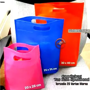 10 Pcs Goodiebag Tas Kain SpunBond Oval Sedang Sampai Besar Uk PxL 20x26 25x35 30x40 totebag ultah Kantong Souvenir Belanja Makanan Pouch