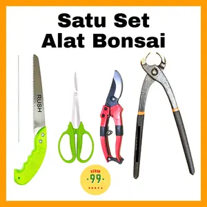 Paket Alat Bonsai Satu Set Tinggal Pakai Catok Modifikasi Tajam Gergaji Gunting Dahan Ranting Gunting Pruning Bonsai