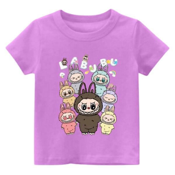 Kaos Anak Perempuan Lengan Pendek Gambar LABUBUU Katun Combed 30s Premium Quality Usia 1-11 Tahun Anak-Anak kaos  labuh Cotton 5