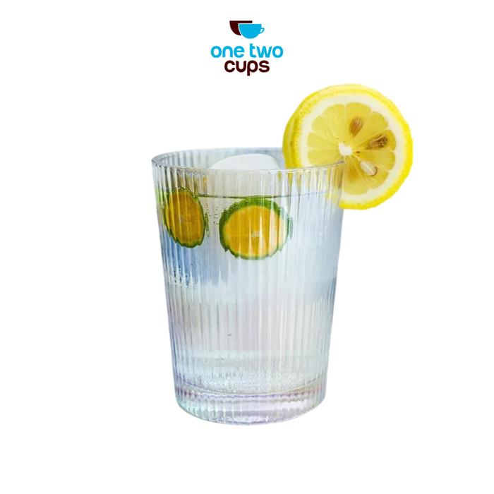 Gambar One Two Cups Gelas Kaca Aesthetic Kopi Teh Simple Stripe Glass - IN-34 - 240 ml dari One Two Cups Official Store Kota Administrasi Jakarta Barat Tokopedia