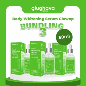 GLUGHAVA -  TER-Best Seller- Bundling 3 ( 50ML)- Whitening Serum GlowUp 10% Niacinamide + 3% Tranexamic Acid- BodySerum Mencerahkan Kulit Badan- Bekas Luka dan Bekas Koreng serta Flek Hitam